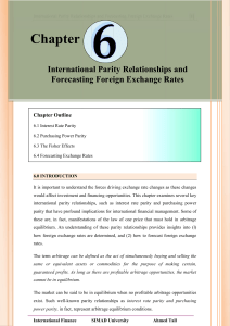 International Parity Relationships and F