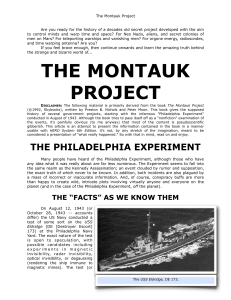 the montauk project