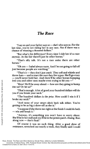 The Race and Other Stories by Sinclair Ross ---- (The Race)
