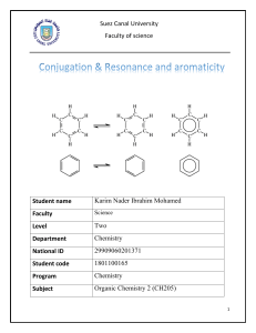 Conjugation & Resonance and aromaticity 