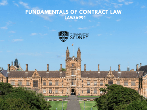 Fundamentals of Contract Law SLIDES DAY 4