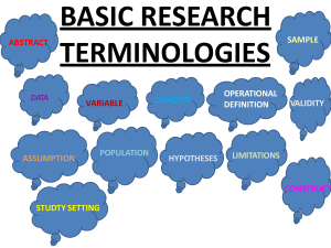 basic research terminologies
