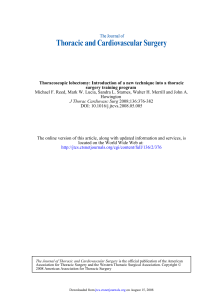 Thoracoscopic lobectomy-Introduction of a new technique into a thoracic surgery training program