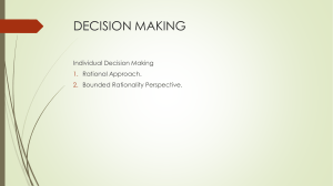 Decision making and conflict