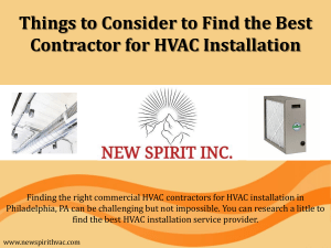 Things to Consider to Find the Best Contractor for HVAC Installation