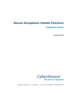 Secure Acceptance Hosted Checkout