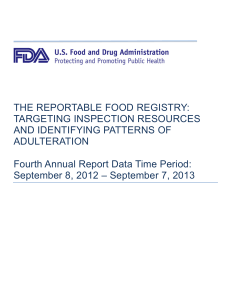 Reportable Food Registry Fourth Annual Report