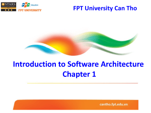 Slot 1 2 Introduction to Software Architecture SU21