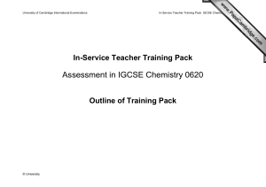 Outline of training pack