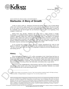 Starbucks A story of growth 