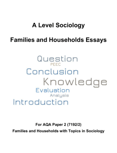 3 Families and Households Essays