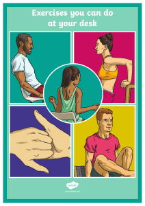 Exercises You Can Do At Your Desk A4 Display Poster