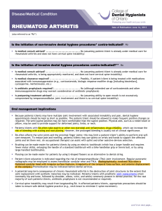 CDHO Factsheet Rheumatoid Arthritis