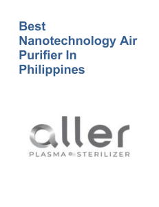 Best Nanotechnology Air Purifier In Philippines