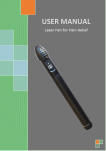 User Manual Laser Pen for Pain Relief 1