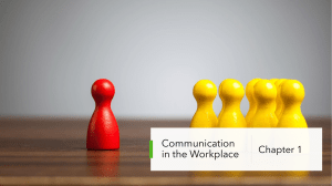 1- Communication in the workplace