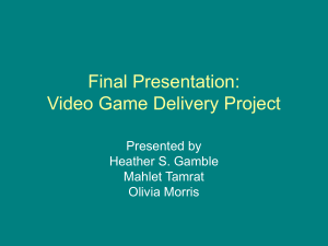 VIDEO GAME PROJECT