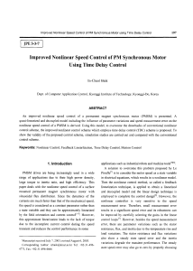 Improved Nonlinear Speed Control of PM Synchronous Motor Using Time Delay Control