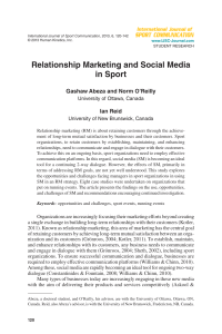Relationship Marketing and Social Media in Sport