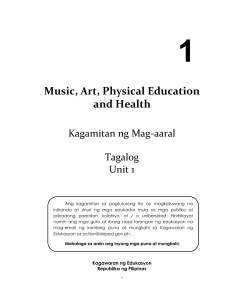 Health-Tagalog Unit 1 Learner’s Material