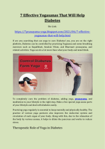 7 Effective Yogasanas That Will Help Diabetes
