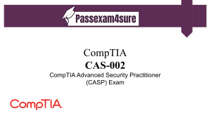  Get success in CompTIA CAS-002 Dumps - Passexam4sure.com