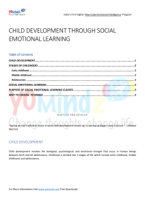 Child Development Through Social Emotional Learning