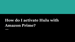 How do I activate Hulu with Amazon Prime 