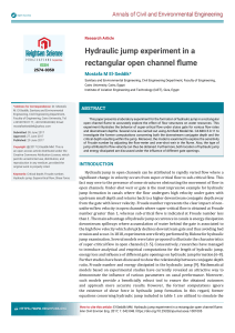 Exp3 Study of Hydraulics Jump alternate ref