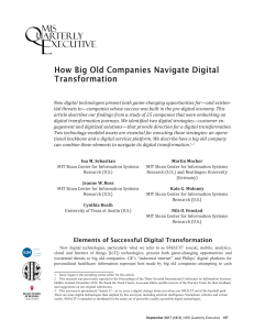 How Big Old Companies Navigate Digital Transformation