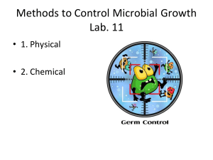 lab. 11 Methods to Control Microbial Growth lab.11