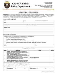 Police Property Release Form Example
