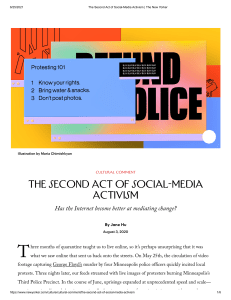 The Second Act of Social-Media Activism   The New Yorker