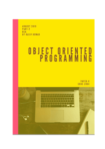 c++ object oriented programming