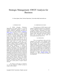 Strategic Management SWOT Analysis for Business  (1)