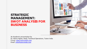 Strategic Management SWOT Analysis for Business 