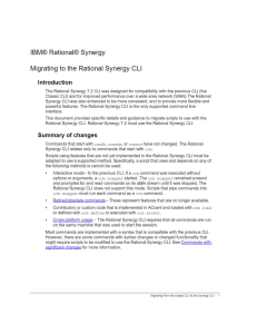 Rational Synergy 7.2 CLI Migration