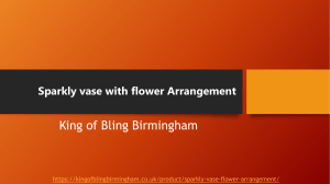 Now Choose Amazing Sparkly vase with flower Arrangement in Birmingham For Decoration
