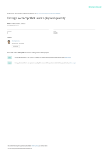 EntropyAconceptthatisnotaphysicalquantity