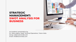 Strategic Management SWOT Analysis for Business  (2)
