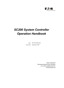 Eaton SC200 system controller operación handbook