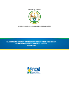 Academia-Industry Proposal  Electrical Energy Generation from Non conventional sources