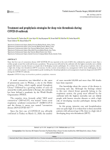 Treatment and prophylaxis strategies for deep vein thrombosis during COVID-19 outbreak