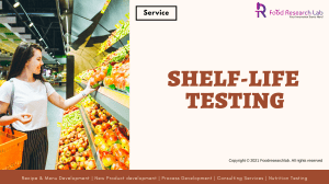 Food Shelf Life Testing lab | Shelf Life study – Food Research Lab