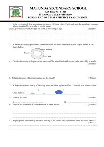 Matunda Sec EOT 3 Form 1 physics 2021