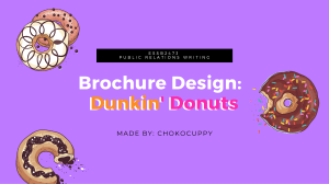DUNKIN' DONUTS Brochure Design