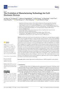 The Evolution of Manufacturing Technology for GaN Electronic Devices