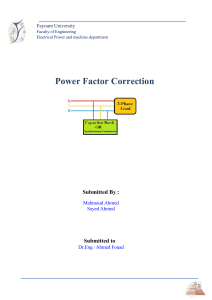 Power Factor Correction Report