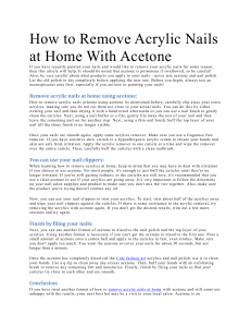 How to Remove Acrylic Nails at Home With Acetone