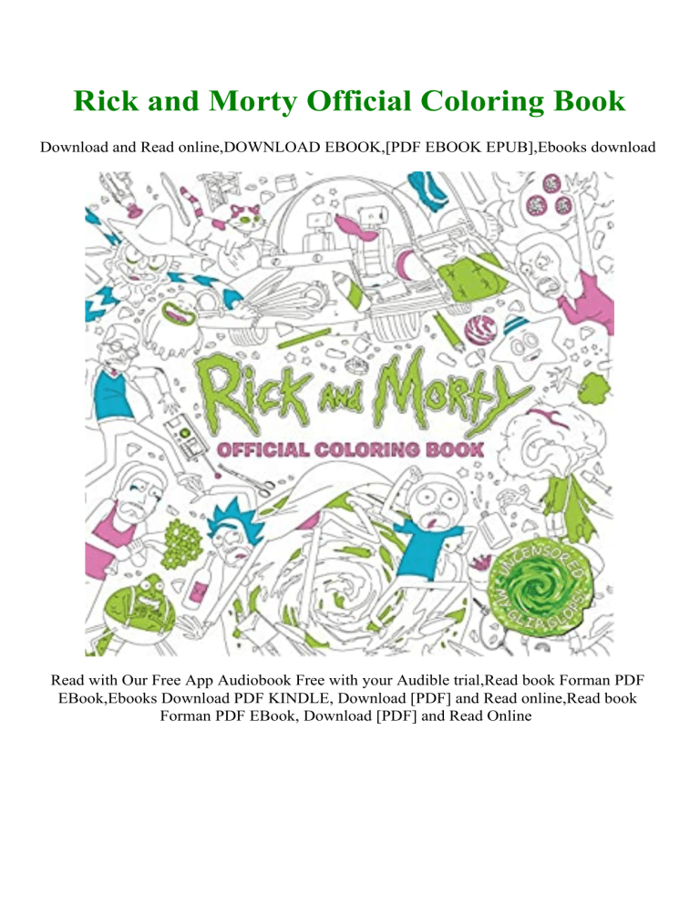 Download (EBOOK Rick and Morty Official Coloring Book ZIP